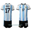 Conjunto (Camiseta+Pantalón Corto) Argentina Alejandro Gomez 17 Primera Equipación Mundial 2022 - Niño